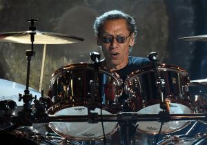 Drummer Alex Van Halen of Van Halen performs during the 2015 Billboard Music Awards