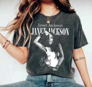 distressed gray janet jackson shirt