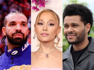 Drake attends a game between the Houston Rockets and the Cleveland Cavaliers at Toyota Center, Ariana Grande attends the 96th Annual Academy Awards, Abel 'The Weeknd' Tesfaye attends "The Idol" photocall at the 76th annual Cannes film festival, Listening To These 5 Artists Make You Drive Better.