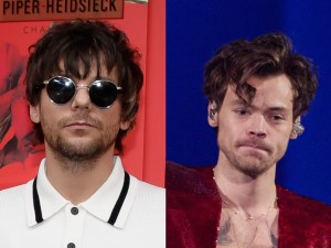 Louis Tomlinson Addresses Years-Long Harry Styles Dating Rumors Louis Tomlinson arrives at Piper Heidsieck during the Australian Open, Harry Styles performs on stage during The BRIT Awards 2023.