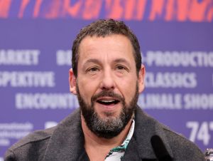 Adam Sandler at the "Spaceman" press conference during the 74th Berlinale International Film Festival Berlin at Grand Hyatt Hotel on February 21, 2024 in Berlin, Germany.