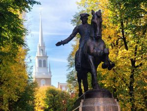 Historic statue in Massachusetts. One Massachusetts town has been named the "best for having "best for history buffs" by the experts at Reader's Digest.