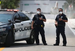 Officers on the job. What did an old man use to hit a cop?