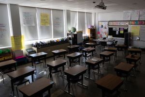 Empty classroom. Texas Teacher accused of making porn in the classroom!