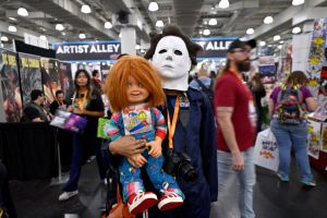Chucky and Michael Myers. Haunted dolls were taken from a yard sale