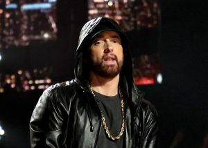 Eminem performs onstage during the 37th Annual Rock & Roll Hall of Fame Induction Ceremony, Eminem Drops New Track 'Houdini' And Fans Have A Lot To Say.
