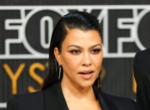 Kourtney Kardashian attends the 75th Primetime Emmy Awards, Kourtney Kardashian Had '5 Failed IVF Cycles' Before Having Son.