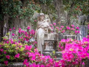 Beautiful flowers surrounding a historic statue. One Georgia town has been named the best for having "historic charm" by the travel experts at Reader's Digest.