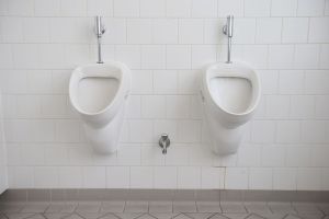 Urinal toilets. A German politician busted licking toilets