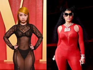 ice spice, nicki minaj on the red carpet and performing