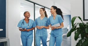 nurses smiling