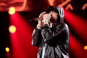 Eminem performs onstage during the 37th Annual Rock and Roll Hall of Fame Induction Ceremony at Microsoft Theater. Steve Miller has commented on Eminem using his song to help craft "Houdini."