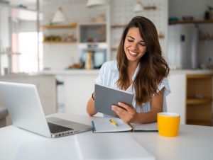 A woman working remote at a desk. What are the most in-demand, high-paying remote jobs out there right now? For those who would rather work at home, the good news is that there are more options today than there were in the past.