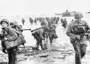 US Assault Troops seen here landing on Omaha beach during the Invasion of Normandy. Some World War II vets are still here, and on Thursday, veterans from the U.S., Britain and Canada once again landed on the beaches of Normandy.